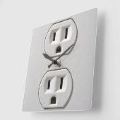 Stecker für das elektrische Auslass Quadratische Wanduhr (Winkel)