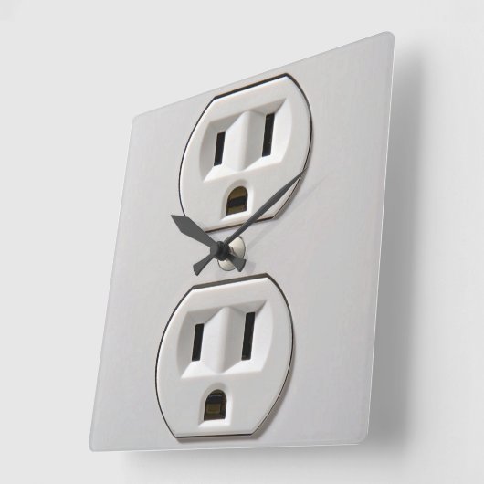 Stecker für das elektrische Auslass Quadratische Wanduhr (Winkel)