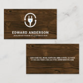 Stecker | Hintergrund Holz Visitenkarte (Vorne/Hinten)