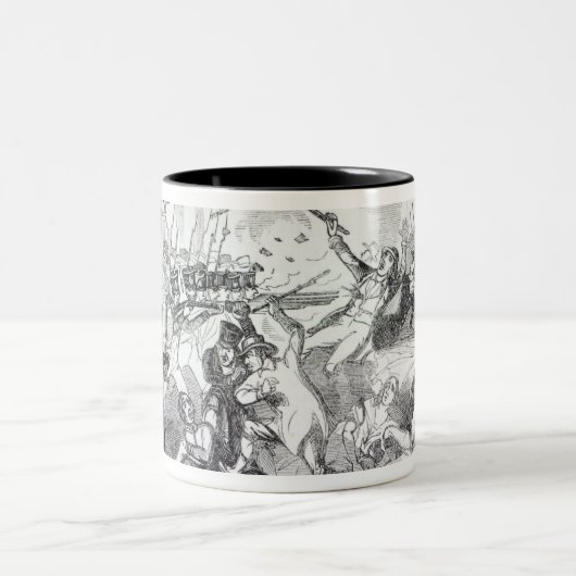 Stecker-Plan-Aufstand in Preston Zweifarbige Tasse (Mittel)