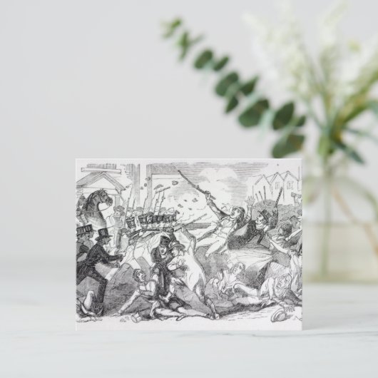 Stecker-Plot-Riot in Preston Postkarte (Stehend Vorderseite)