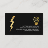 Stecker Powers Lightning Visitenkarte (Rückseite)