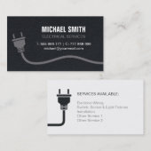 Stecker und Draht Elektrische Textur Visitenkarte (Vorne/Hinten)