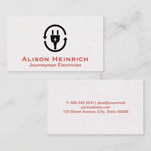 Stecker Visitenkarte (Vorne/Hinten)