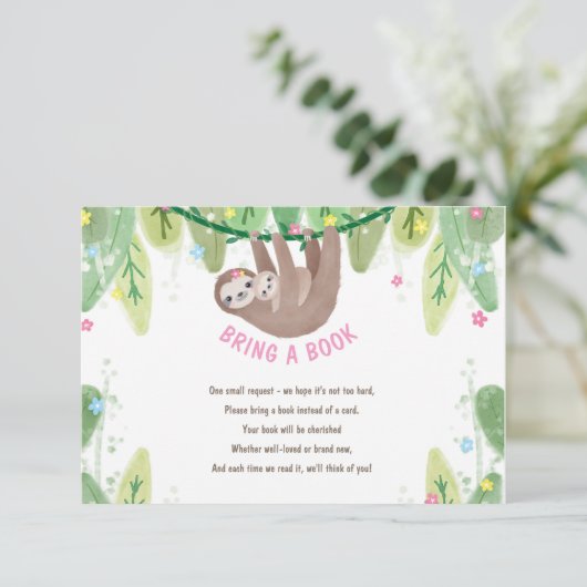 Steckplatz mit Baby Book Request Enclosure Card Begleitkarte (Stehend Vorderseite)