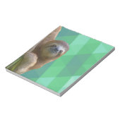 Steckplatz mit Green Geometric Design Notebook Notizblock (Rotiert)