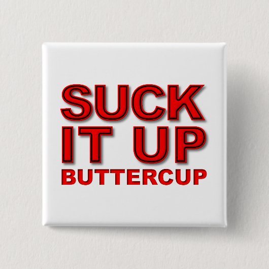 Steck's weg Butterblume Lustiger Knopf Button (Vorderseite)