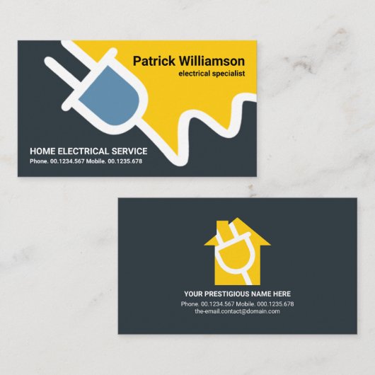 Steckverbinder für kreative elektrische Power Visitenkarte (Vorne/Hinten)