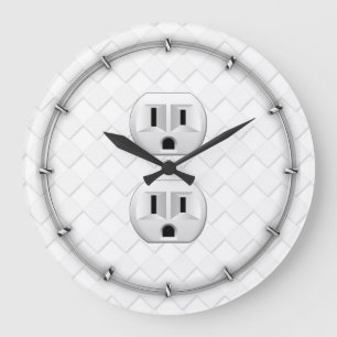 Steckverbinder-Steckverbinder-Steckverbinder-Steck Große Wanduhr
