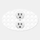 Steckverbinder-Steckverbinder-Steckverbinder-Steck Ovaler Aufkleber (Vorderseite)