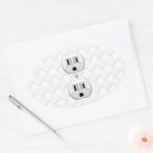 Steckverbinder-Steckverbinder-Steckverbinder-Steck Ovaler Aufkleber (Umschlag)