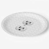 Steckverbinder-Steckverbinder-Steckverbinder-Steck Pappteller (Schrägansicht)