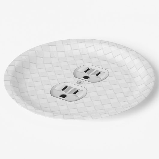 Steckverbinder-Steckverbinder-Steckverbinder-Steck Pappteller (Schrägansicht)