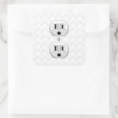 Steckverbinder-Steckverbinder-Steckverbinder-Steck Quadratischer Aufkleber (Tasche)