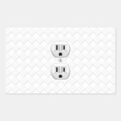 Steckverbinder-Steckverbinder-Steckverbinder-Steck Rechteckiger Aufkleber (Vorderseite)