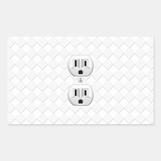 Steckverbinder-Steckverbinder-Steckverbinder-Steck Rechteckiger Aufkleber (Vorderseite)