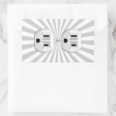 Steckverbinder-Steckverbinder-Steckverbinder-Steck Rechteckiger Aufkleber (Tasche)