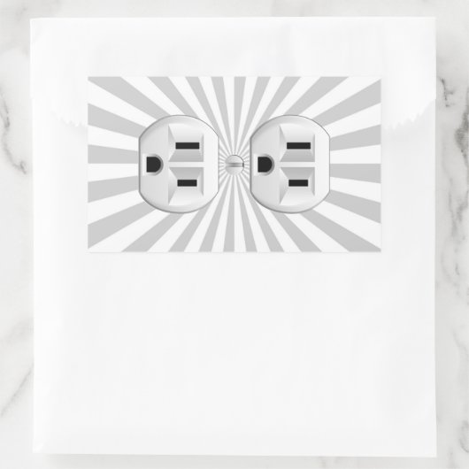 Steckverbinder-Steckverbinder-Steckverbinder-Steck Rechteckiger Aufkleber (Tasche)