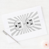 Steckverbinder-Steckverbinder-Steckverbinder-Steck Rechteckiger Aufkleber (Umschlag)