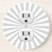 Steckverbinder-Steckverbinder-Steckverbinder-Steck Sandstein Untersetzer (Vorne)