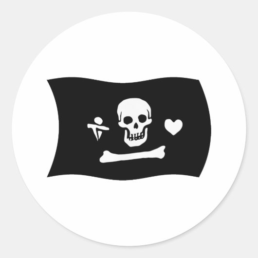 Stede Bonnet Flag Aufkleber (Vorderseite)