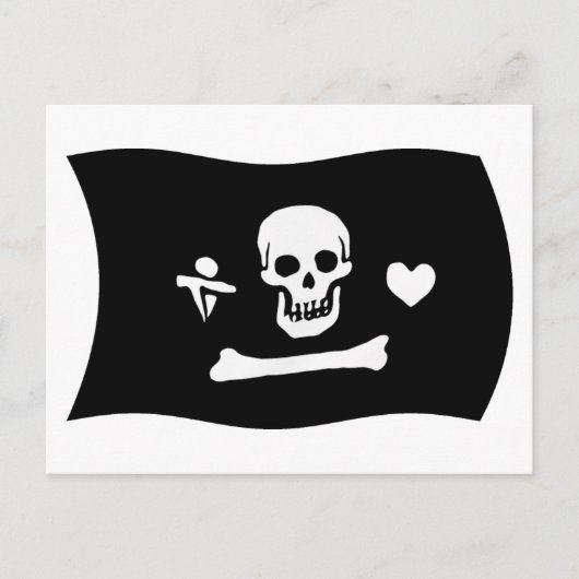 Stede Bonnet Flag Postcard Postkarte (Vorderseite)