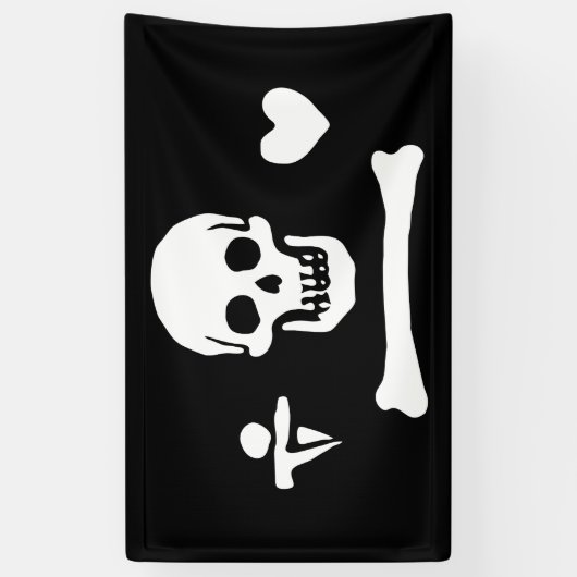 Stede Bonnet Pirate Flag Piratenflagge Banner (Vertikal)