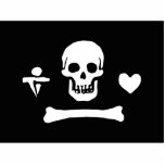 Stede Bonnet Pirate Flag Piratenflagge Freistehende Fotoskulptur<br><div class="desc">Historische Piratenflagge von Stede Bonnet,  einem der berühmtesten Piraten,  der jemals die karibischen Meere segelte. Großartige Piratengeschenke,  Kindergeschenke,  coole Party-Ideen und eine phantastische Piratencostume. Karo in unserem Piratenladen um coolere Piratenflaggen und hochwertige Produkte mit Piratendesigns zu finden.</div>