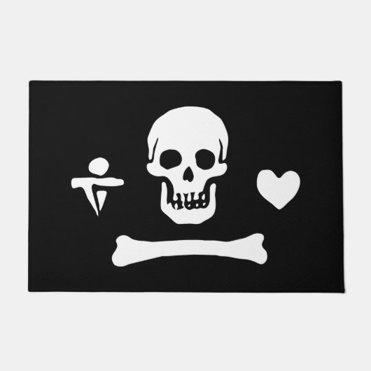 Stede Bonnet Pirate Flag Piratenflagge Fußmatte (Vorderseite)