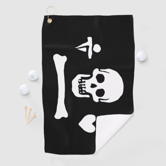 Stede Bonnet Pirate Flag Piratenflagge Golfhandtuch (Insitu)