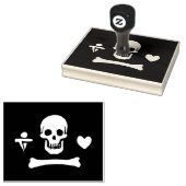 Stede Bonnet Pirate Flag Piratenflagge Gummistempel (Stempel)