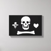 Stede Bonnet Pirate Flag Piratenflagge Leinwanddruck (Vorderseite)