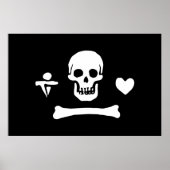 Stede Bonnet Pirate Flag Piratenflagge Poster (Vorne)