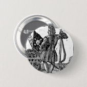 Stede Mützen-Piraten-Porträt Button (Vorne & Hinten)