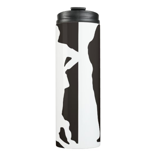 Steed & Emma Silhouette Thermosbecher (Vorderseite)