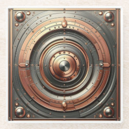 steel and copper metal object glasuntersetzer