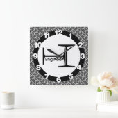 Steel Beam Engineer Quadratische Wanduhr (Zuhause)