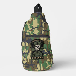 Steel Beast Tanker Veteran Taktischer Totenkopf Crossbody Bag
