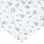 Steel Blue Christmas Pattern auf White Tischdecke (Schrägansicht)
