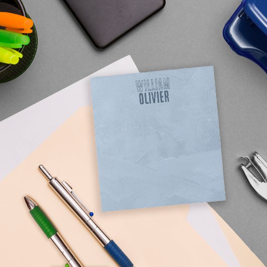 Steel Blue Faint Paint Brush Textur Name hinzufüge Notizblock