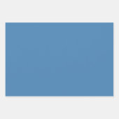Steel Blue Grey Solid Color Geschenkpapier Set (Vorderseite 2)