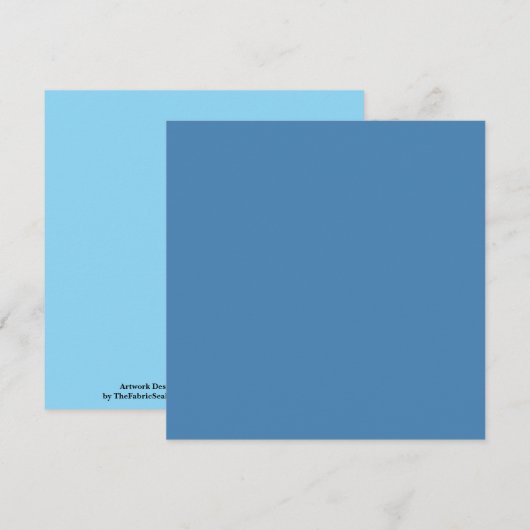 Steel Blue Grey Solid Color Karte (Vorne/Hinten)