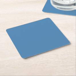 Steel Blue Grey Solid Color Rechteckiger Pappuntersetzer
