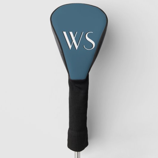 Steel Blue initialisiert Golf Headcover (Vorderseite)