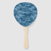 Steel Blue Monocolor Camouflage Fächer (Rückseite)