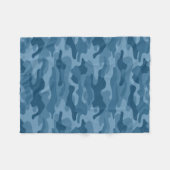 Steel Blue Monocolor Camouflage Fleecedecke (Vorderseite (Horizontal))