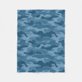 Steel Blue Monocolor Camouflage Fleecedecke (Vorderseite)