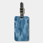 Steel Blue Monocolor Camouflage Gepäckanhänger (Vorderseite vertikal)