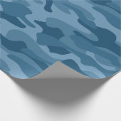 Steel Blue Monocolor Camouflage Geschenkpapier (Ecke)