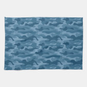 Steel Blue Monocolor Camouflage Geschirrtuch (Horizontal)